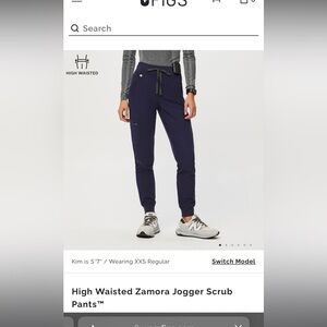Figs Navy Zamora jogger scrub bottoms